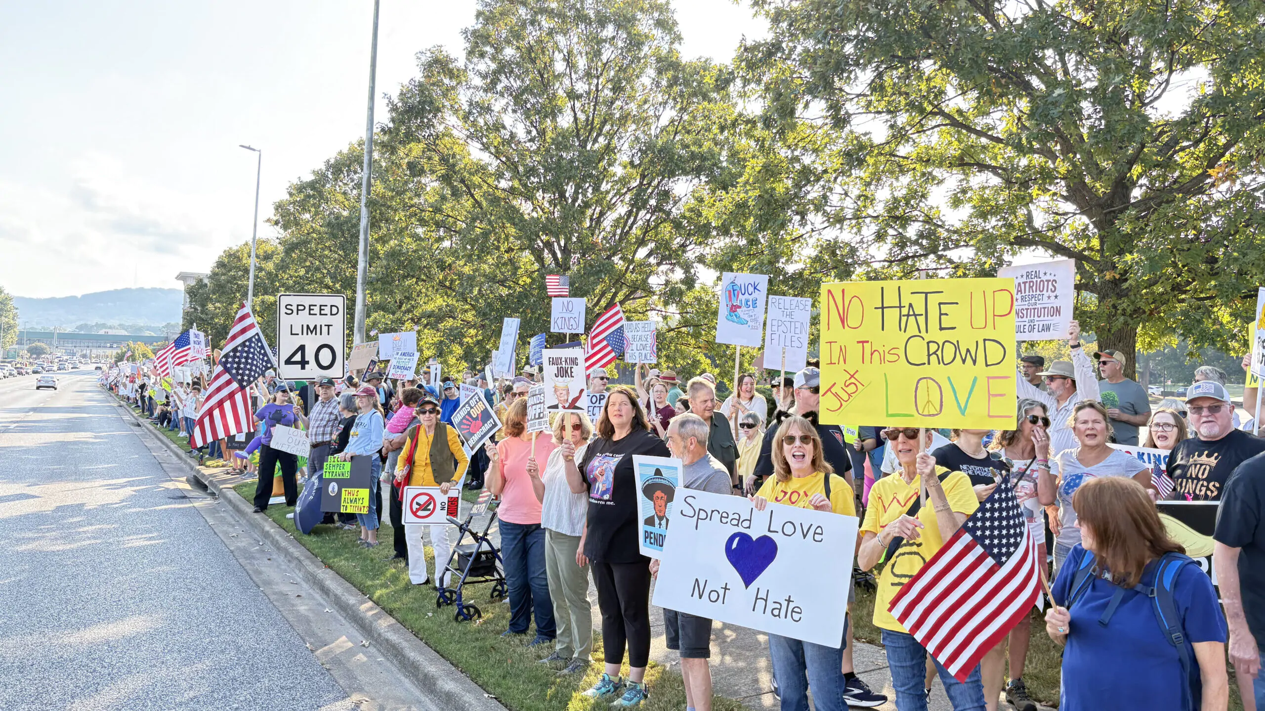 Alabamians rally against Trump administration in "No Kings" protests
