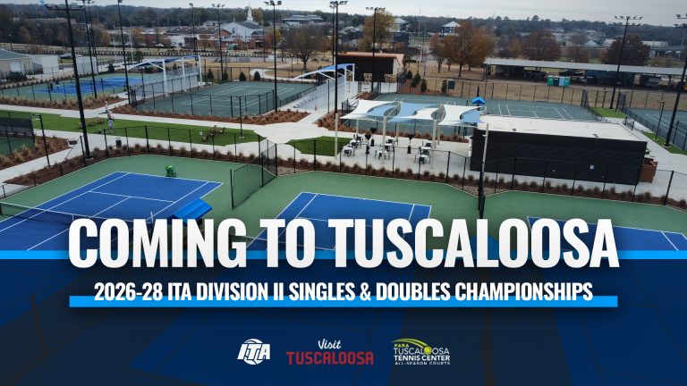 ITA Set to Launch New Division II Singles and Doubles National Championships Next Fall in Tuscaloosa, Alabama