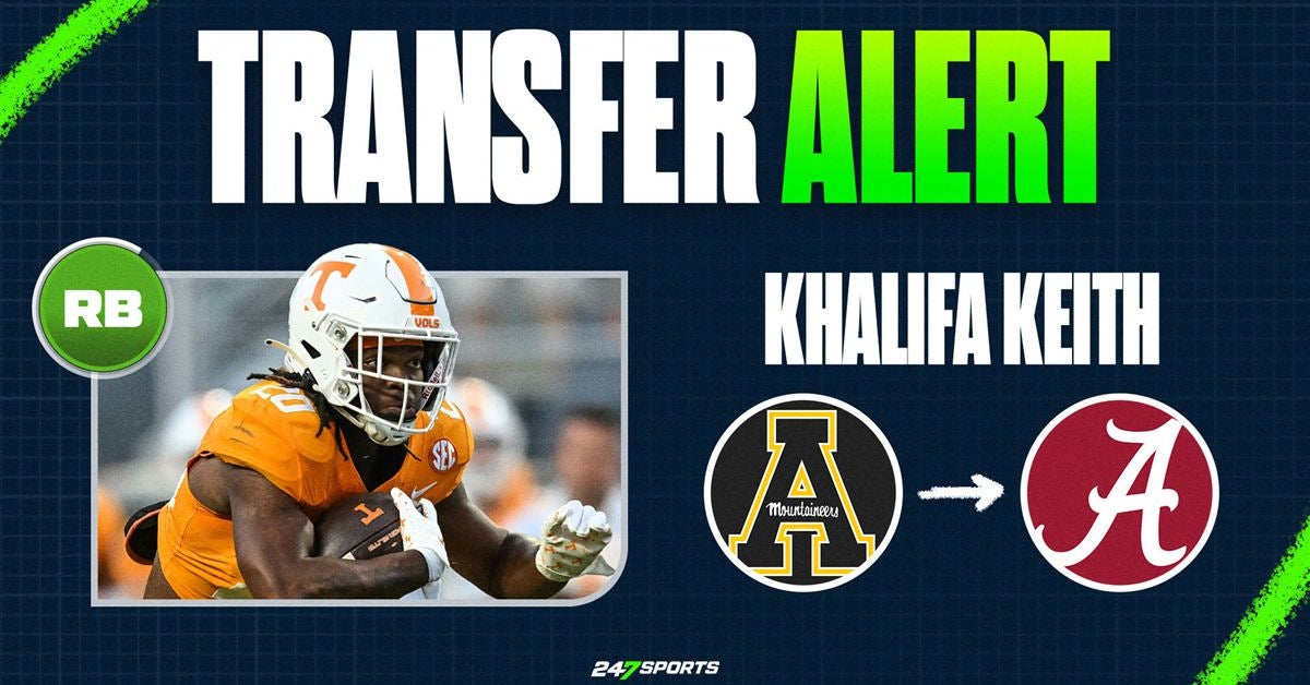Alabama adds former Tennessee, App. State running back Khalifa Keith (Birmingham, AL) through transfer portal