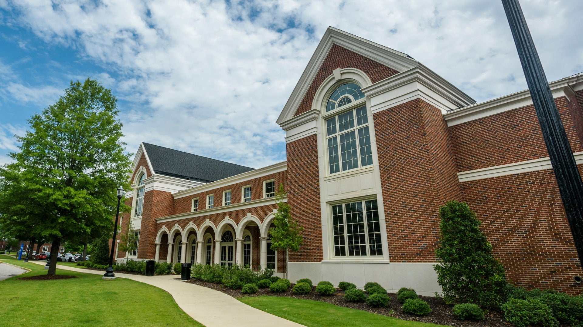 The exterior of the Frank Moody Music Building